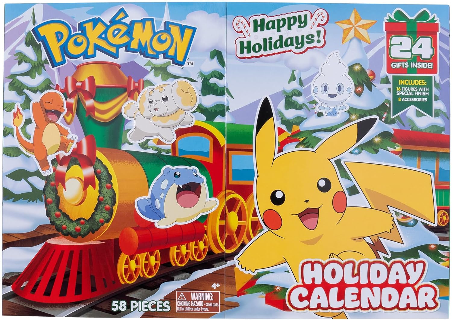 Pokémon Holiday Advent Calendar – 24 Pearlescent Figures by Jazwares