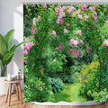 Hnmdmyi 3D Floral Garden Shower Curtain | Waterproof Polyester, 180x200cm