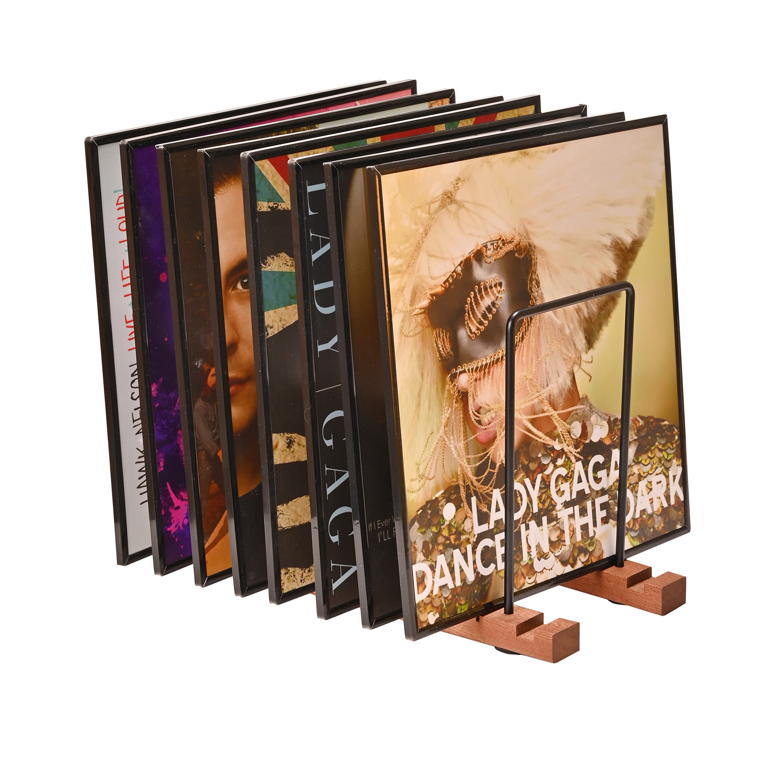 Yorkmills Wooden Vinyl Record Storage – Holds 50 LP Albums & CDs