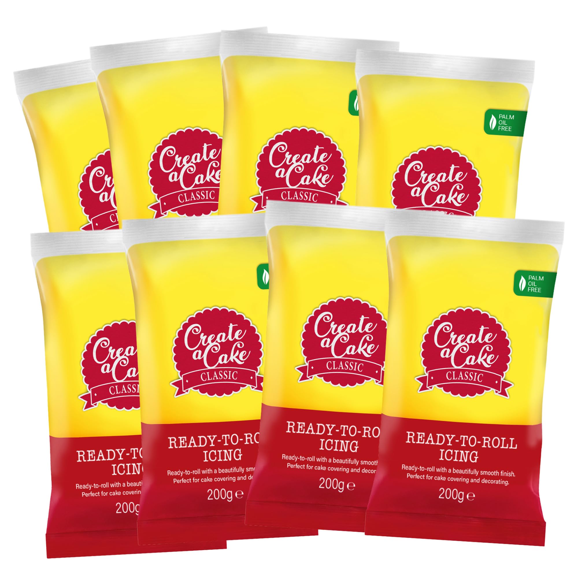 Create A Cake Yellow Fondant Icing – Palm Free Sugar Paste - 1600g