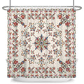 ASDCXZ Boho Shower Curtain | Beige Floral Polyester | 180 x 180 cm