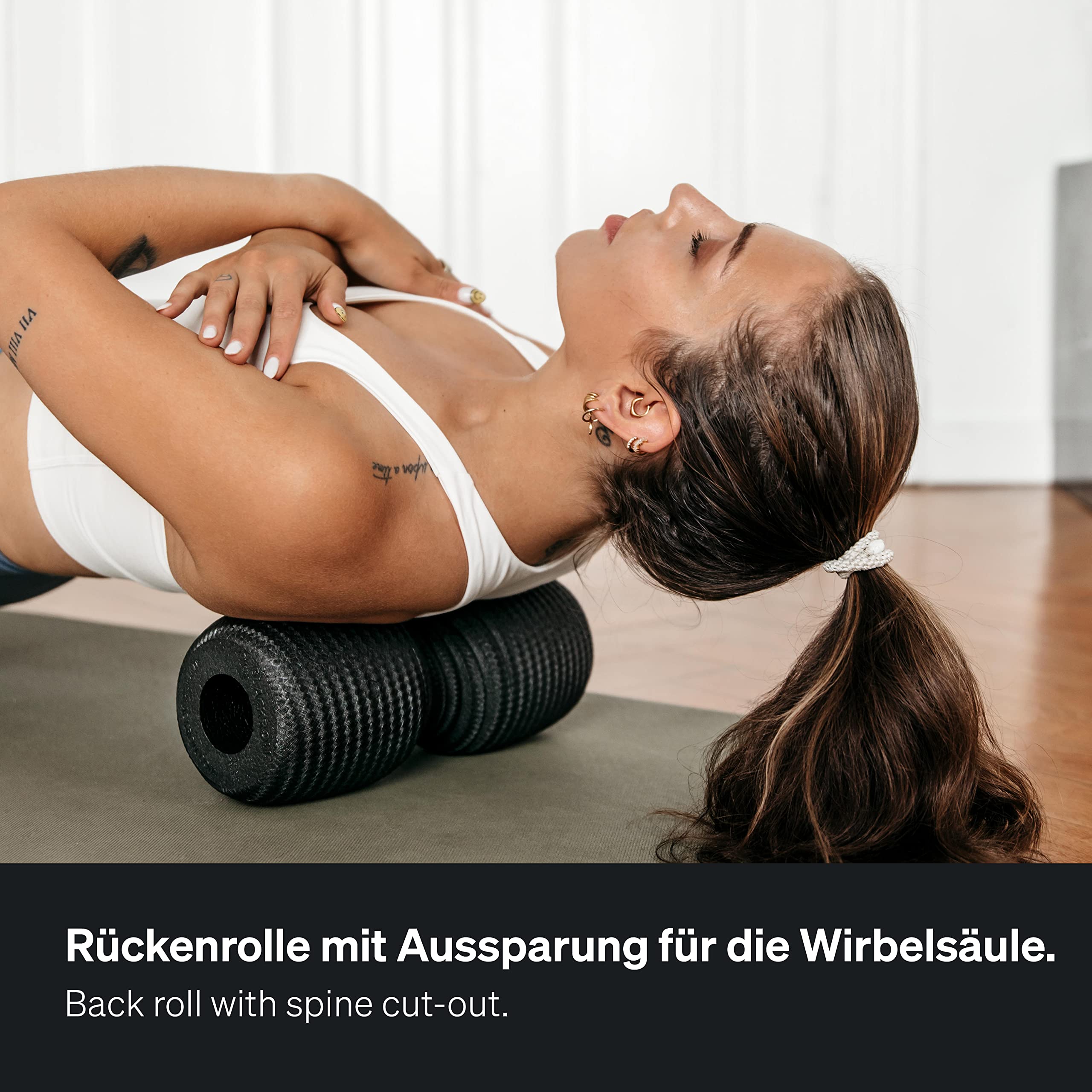 BLACKROLL Twin Fascia Roller – Spine Massage Foam Roller, Rainbow