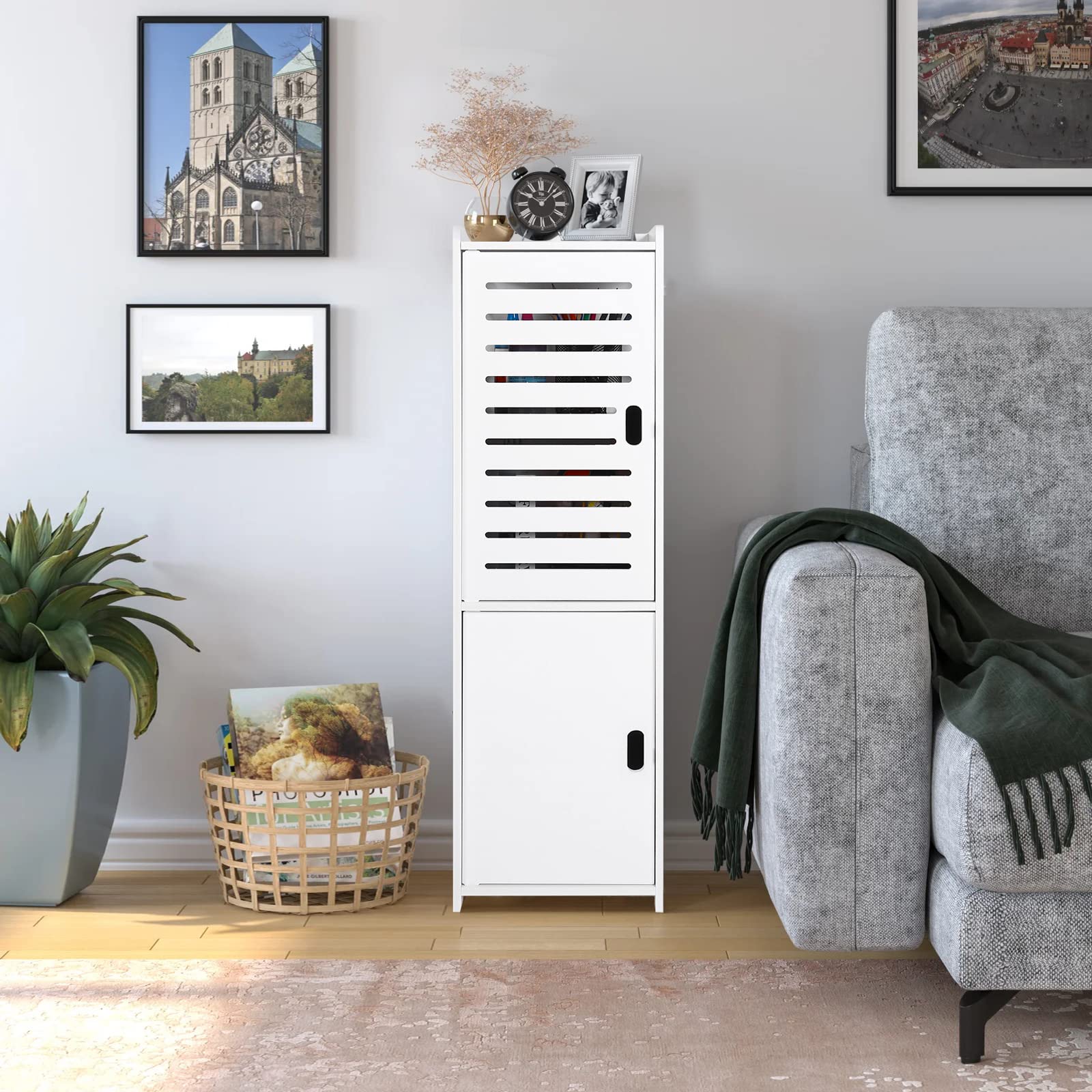 FACOKOLA 3-Tier Slim Bathroom Floor Cabinet | Waterproof Storage Unit