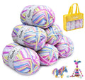 ilauke Acrylic Knitting Wool Yarn – 6 x 50g Colorful DK Crochet Yarn