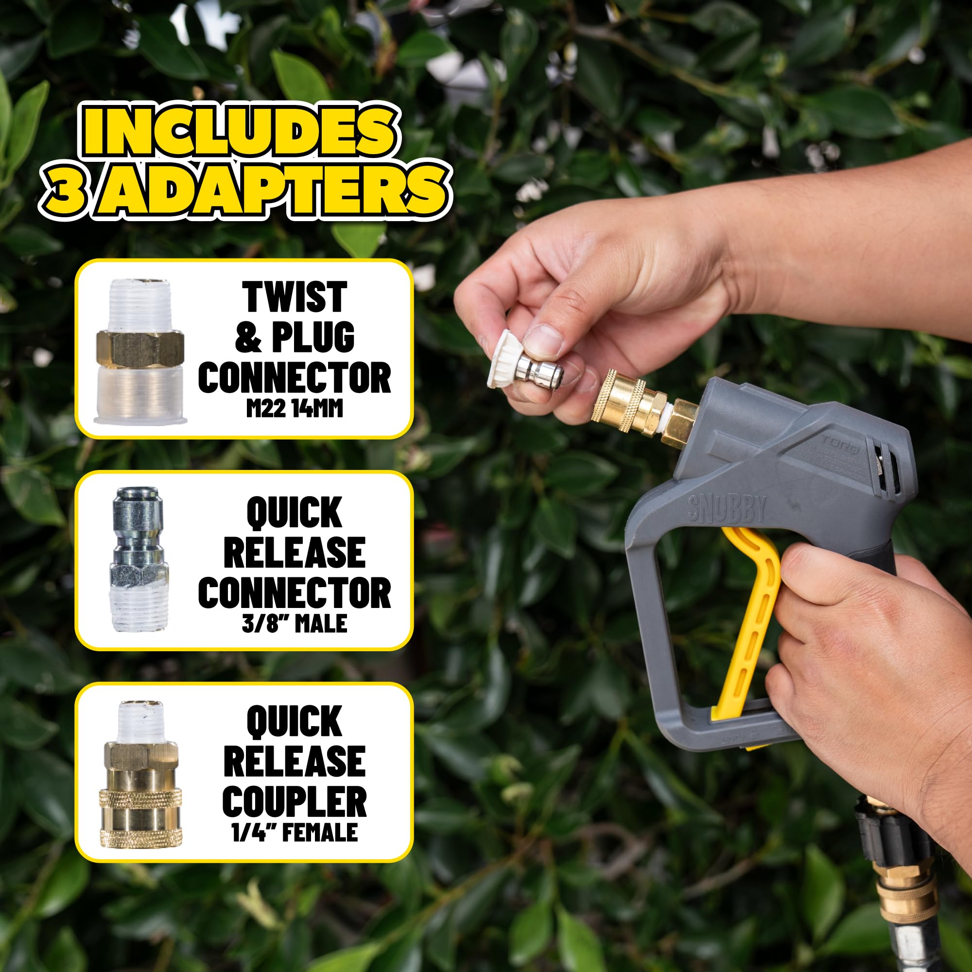 Chemical Guys Snubby Pressure Washer Gun | Compact Foam Cannon Attachment