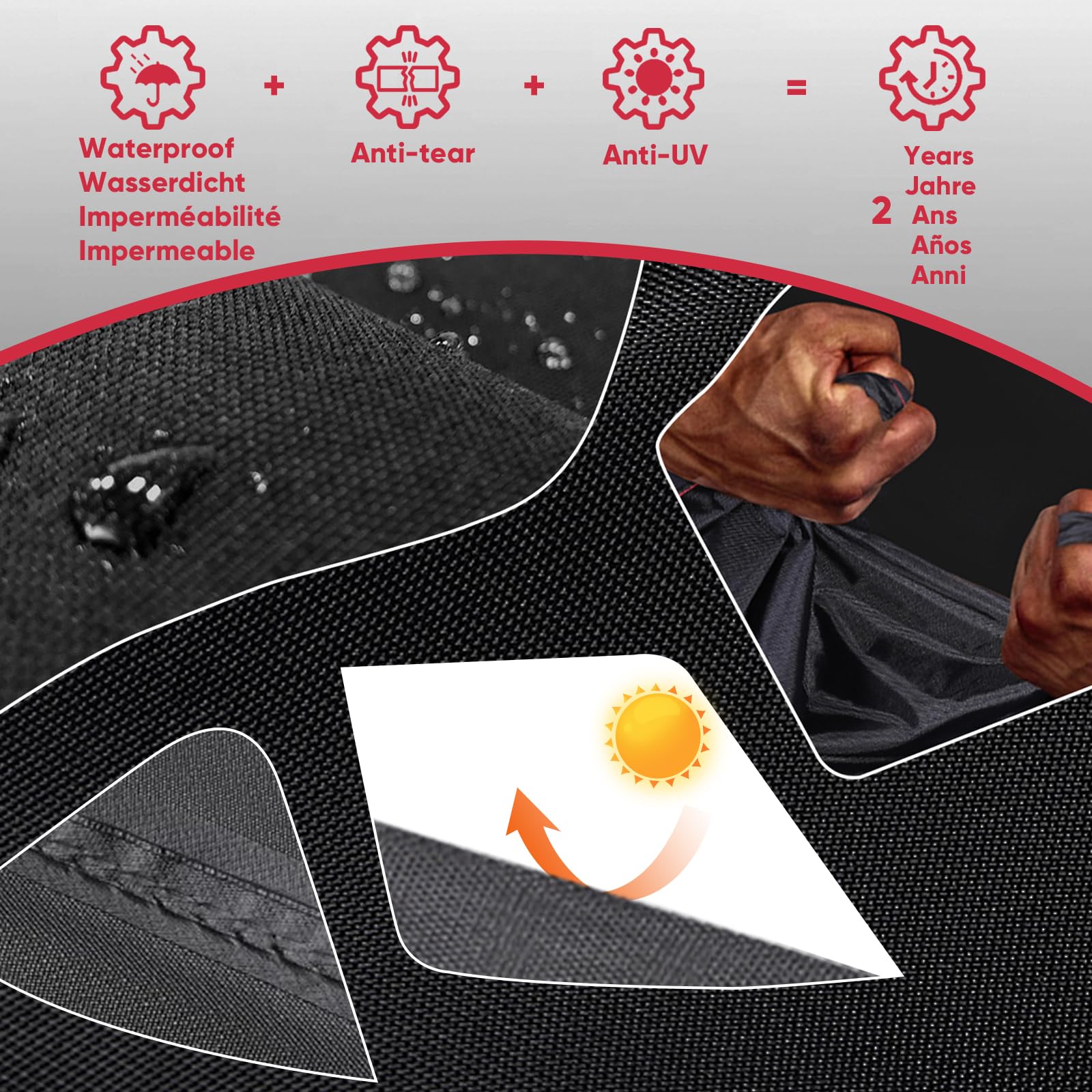 Turtle Life Heavy Duty Patio Sofa Cover – Waterproof UV Resistant Black