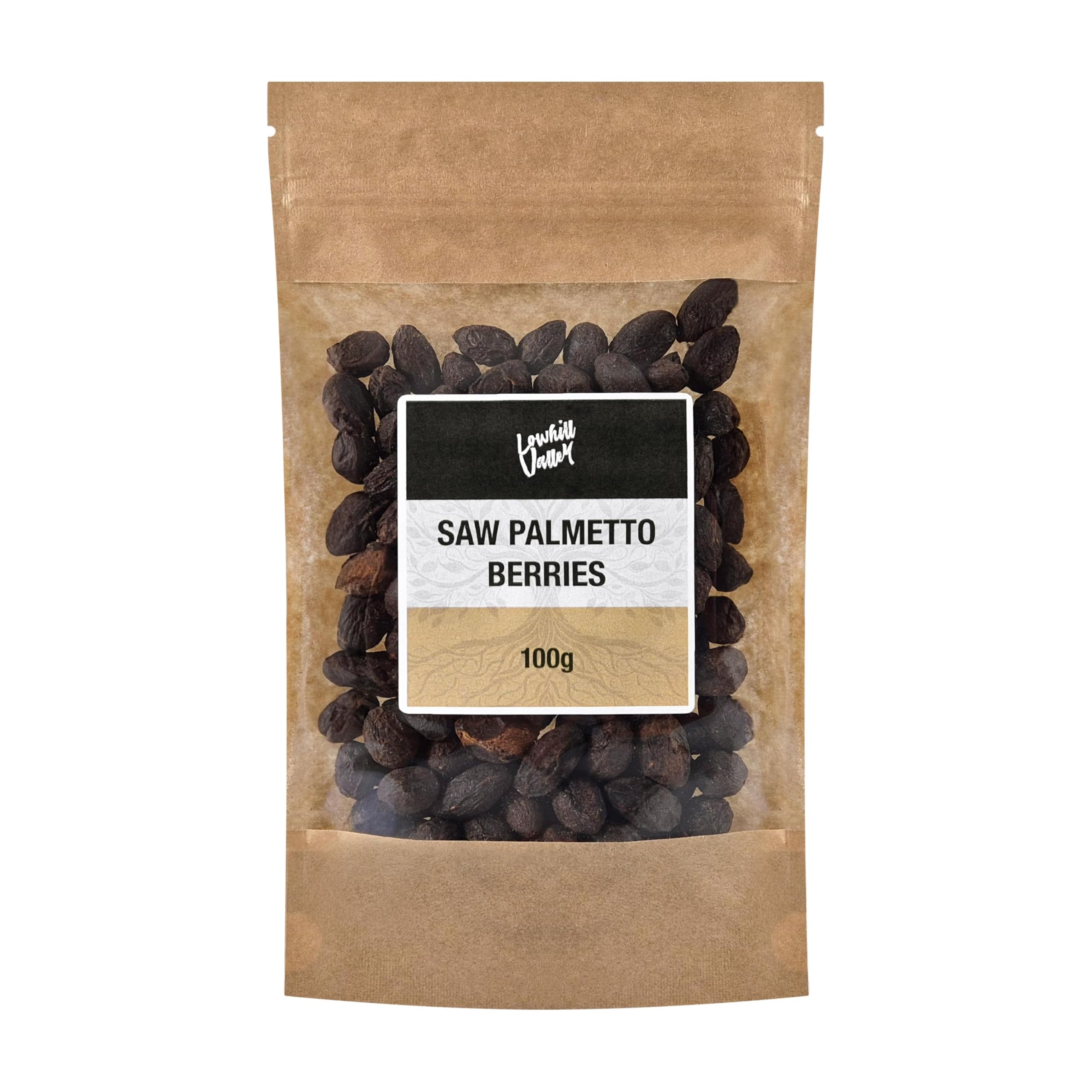 Lowhill Valley Saw Palmetto Berries – 100% Pure Serenoa Repens, 100g