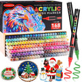 Funnasting 168 Colors Acrylic Paint Pens – Water-Based Brush Markers