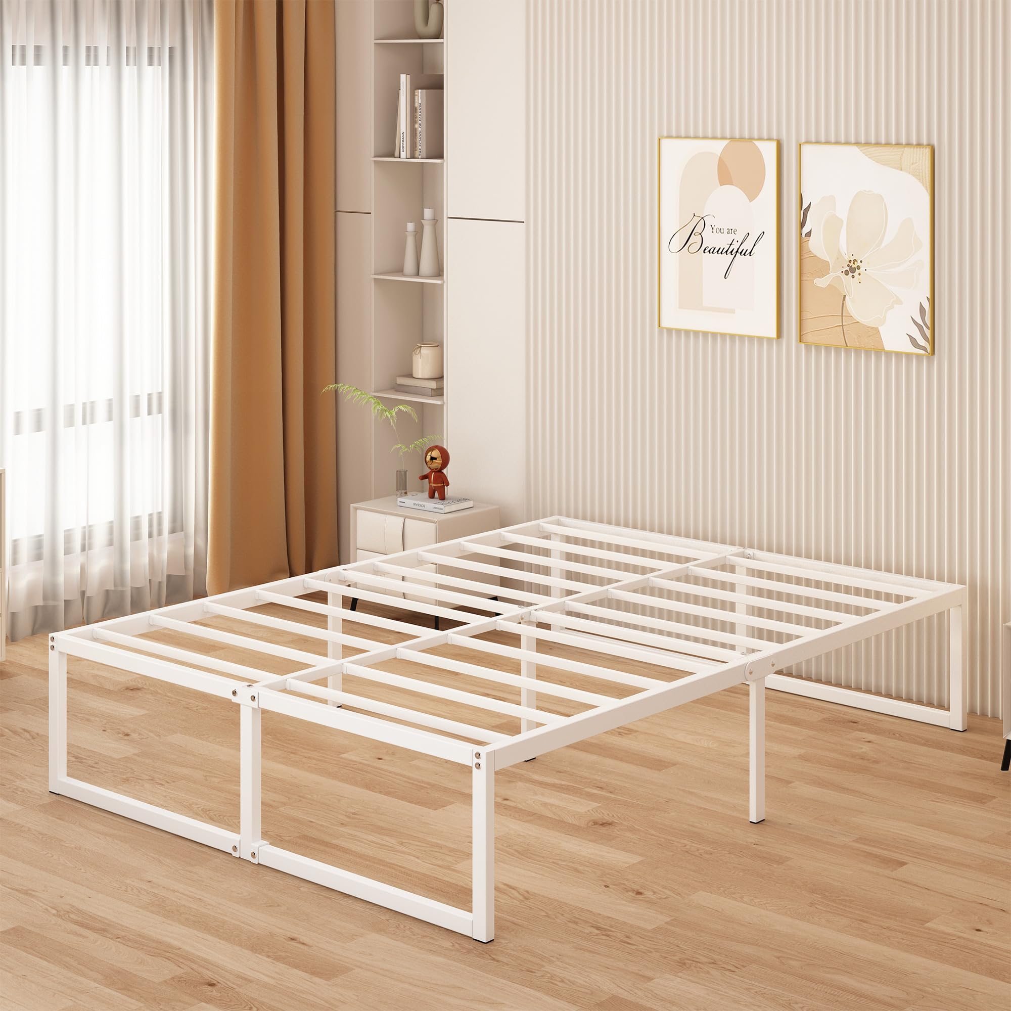 Yicensen Super King Metal Bed Frame | 46cm High Storage Platform Bed