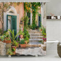 Street Scenery Shower Curtain | Waterproof Floral Polyester