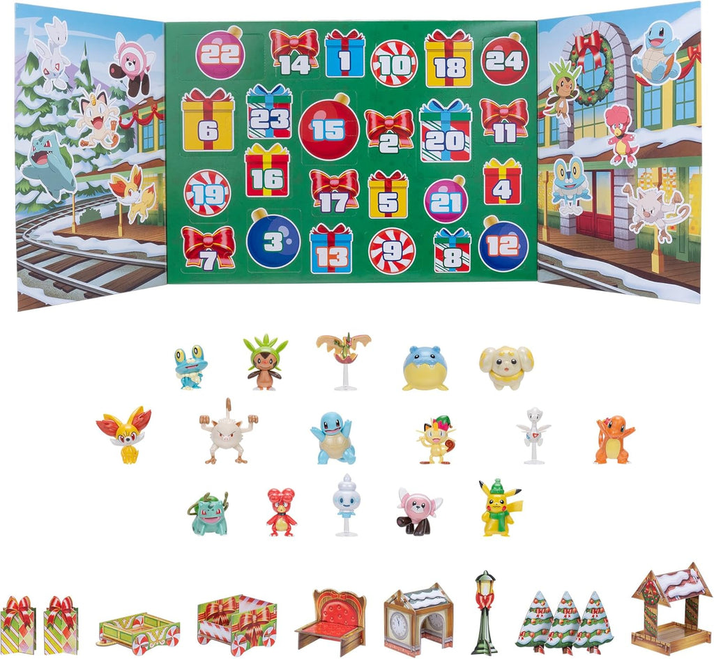 Pokémon Holiday Advent Calendar – 24 Pearlescent Figures by Jazwares