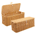 Jolof Store Imitation Rattan Cable Management Box - 2 Pack Cord Tidy