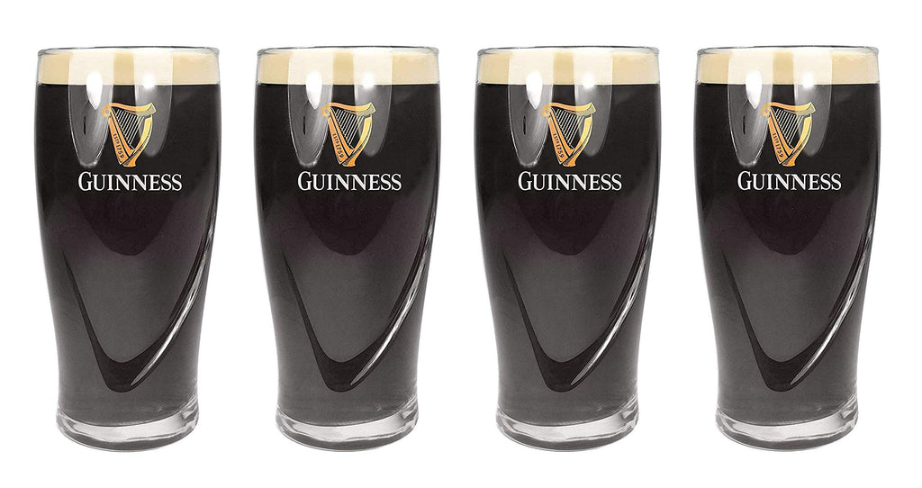 Guinness Official Embossed Pint Beer Glass Set of 4 – 568ml Barware