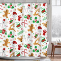 AIBIIN Christmas Gingerbread Man Shower Curtain | Waterproof Polyester
