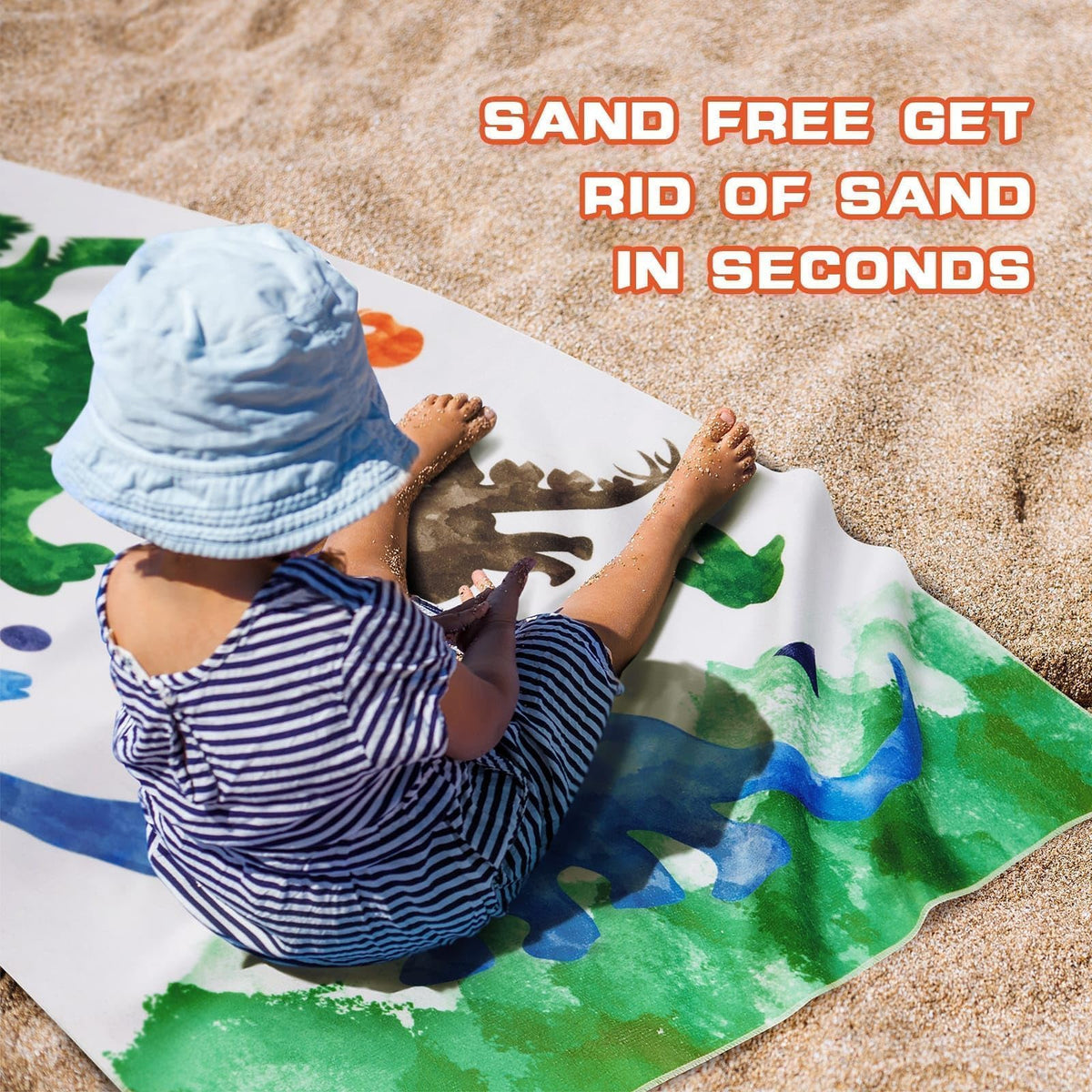 WERNNSAI Dinosaur Microfibre Beach Towel for Kids, 76 x 150cm Bath Towel - image 5