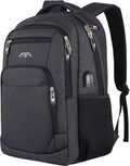Yamtion C25 Laptop Backpack – 15.6-17 Inch USB Business School Bag, Charcoal