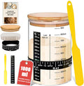 SoLuna Sourdough Starter Jar Kit | 1L Borosilicate Glass & Accessories