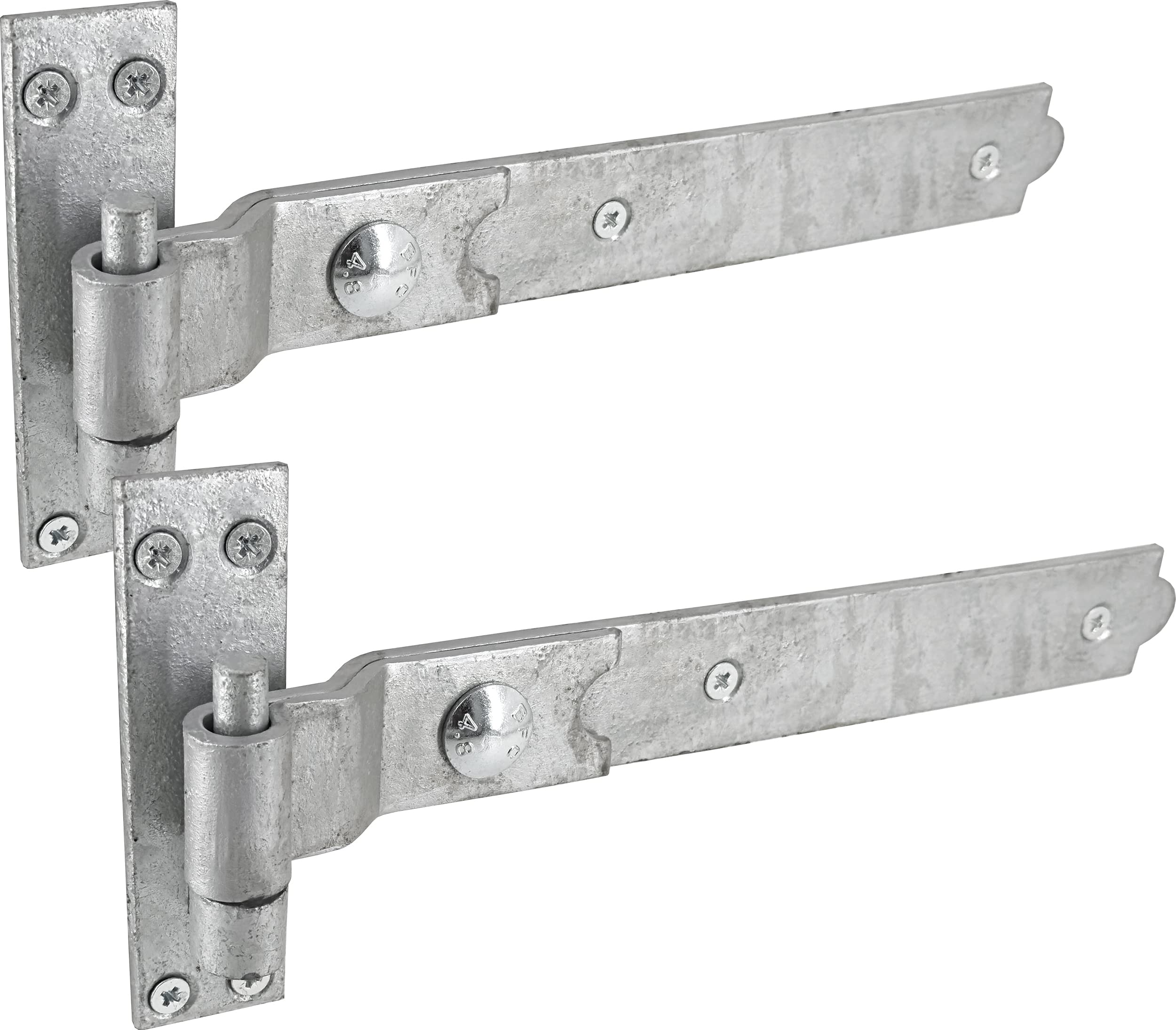 IRONTITE 300mm Cranked Hook and Band Gate Hinges | Heavy Duty Galvanised