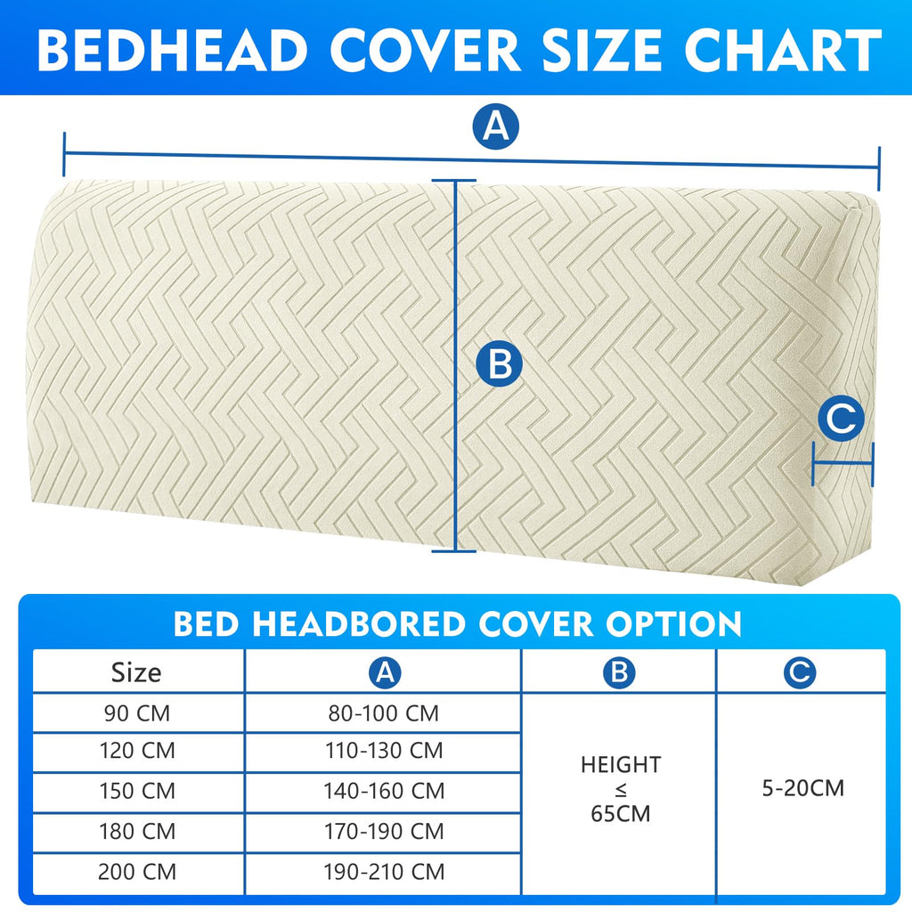 CYCMACO Elastic Bed Headboard Cover, 90 cm, Soft Stretch Bed Headboard Cover, Dustproof Bed Headboard Covers, Modern Bed Headboard Cover, Universal