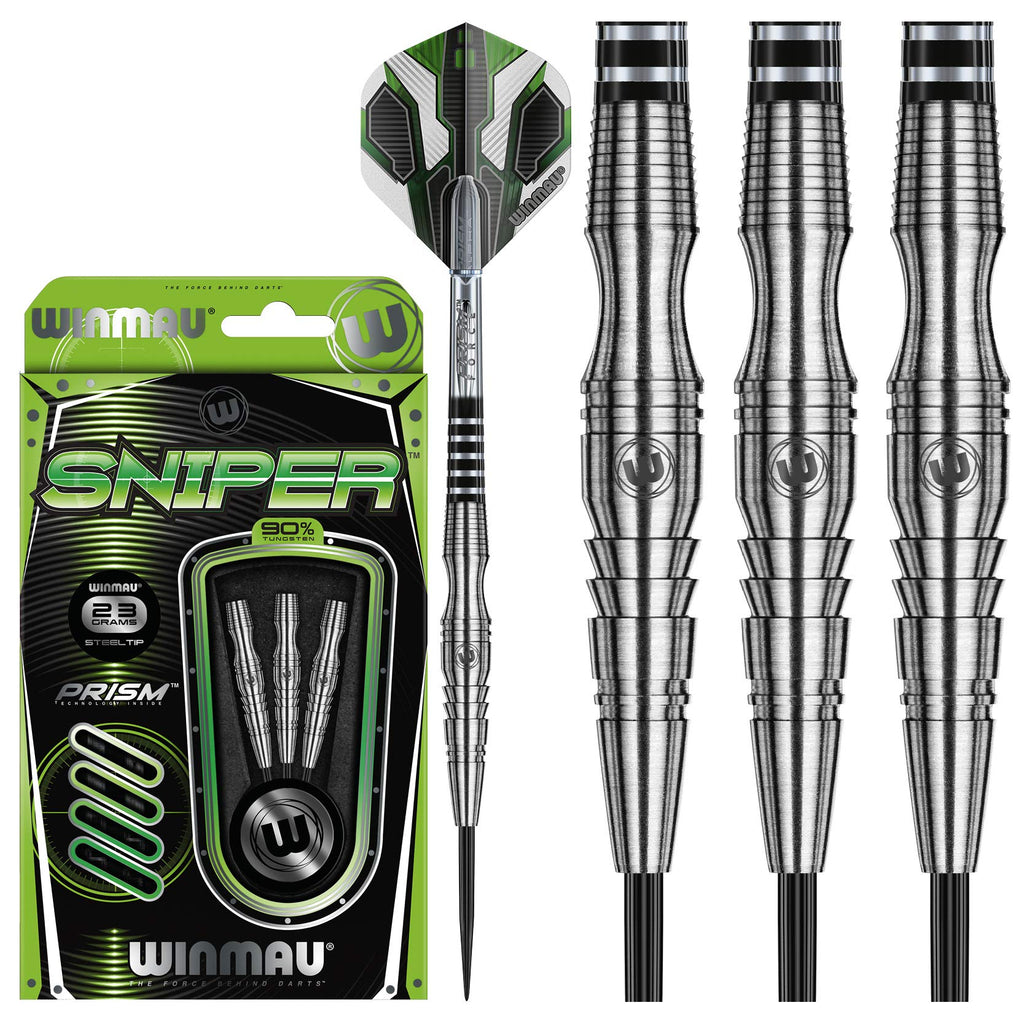 Winmau Sniper 90% Tungsten Darts Set - 23g with Flights and Shafts