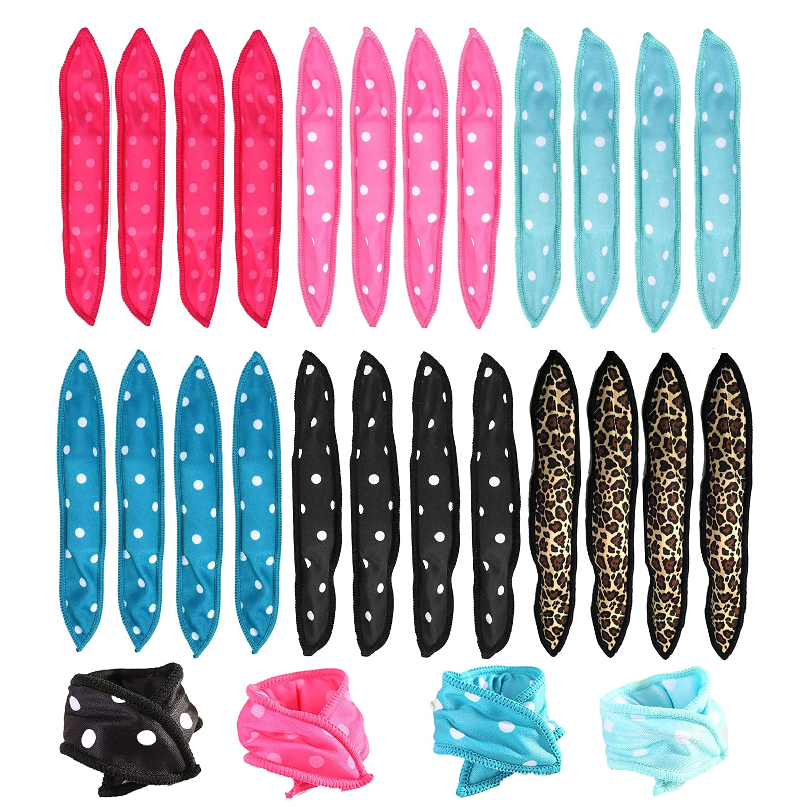 Alldo No Heat Hair Curlers – 24Pcs Sponge Rollers for Overnight Curls