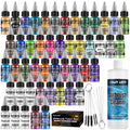 HOMY ARTY Airbrush Paint Set - 42 Colors Acrylic Kit with Cleaner & Thinner