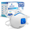 VEVOX FFP3 Valved Dust Mask Respirator for Construction - 5 Pack