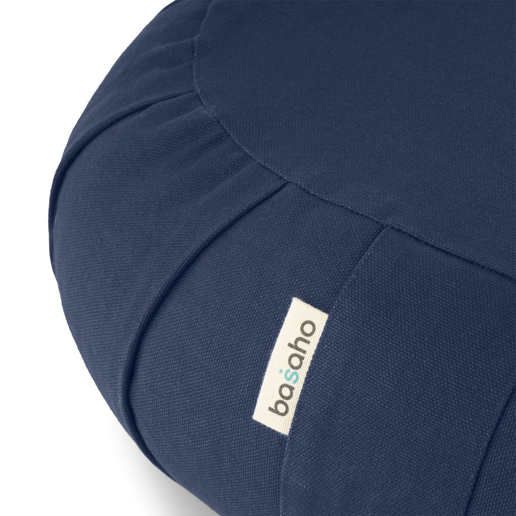 basaho Crescent Zafu Meditation Cushion | Organic Cotton | Midnight Blue
