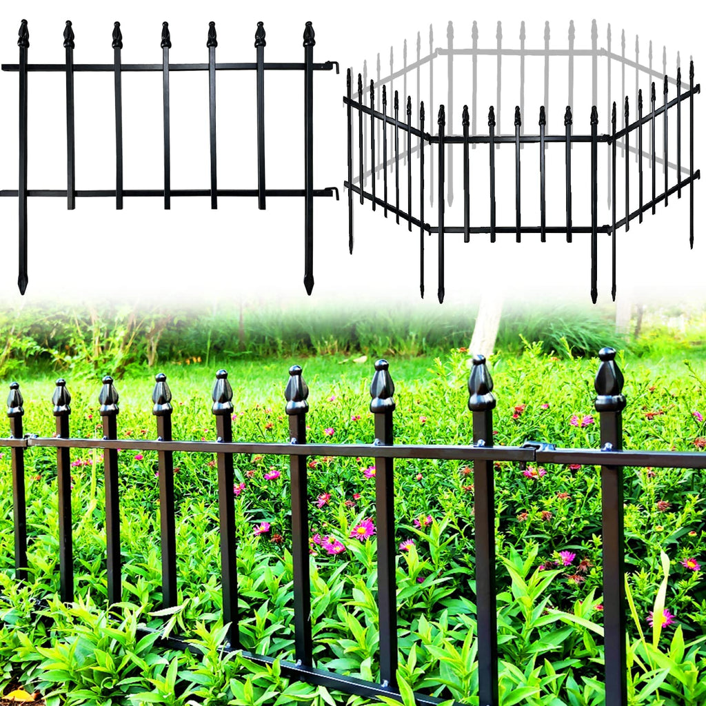 Thealyn Metal Decorative Garden Fence – 5 Rustproof Landscape Panels, 2.8m