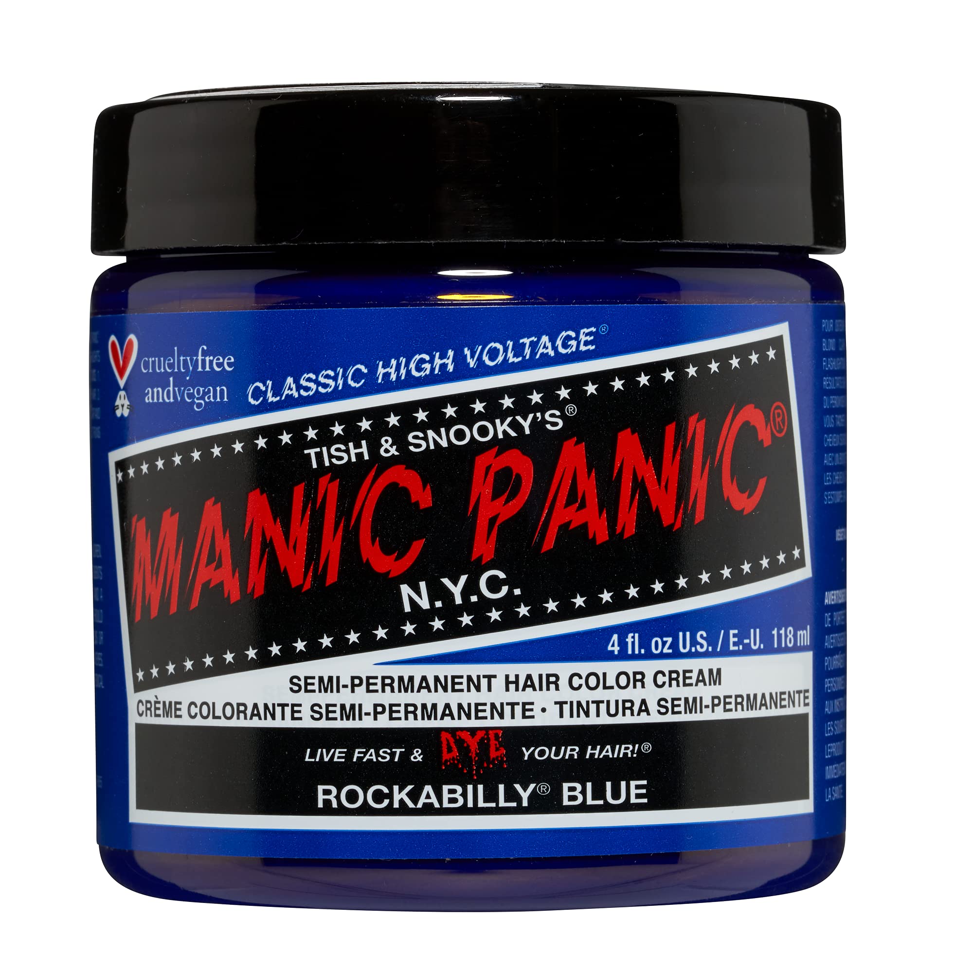 Manic Panic Rockabilly Blue Semi-Permanent Hair Dye - Vegan 118ml