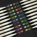 APOGO Metallic Marker Pens - 20 Colors for Black Paper & Scrapbooking
