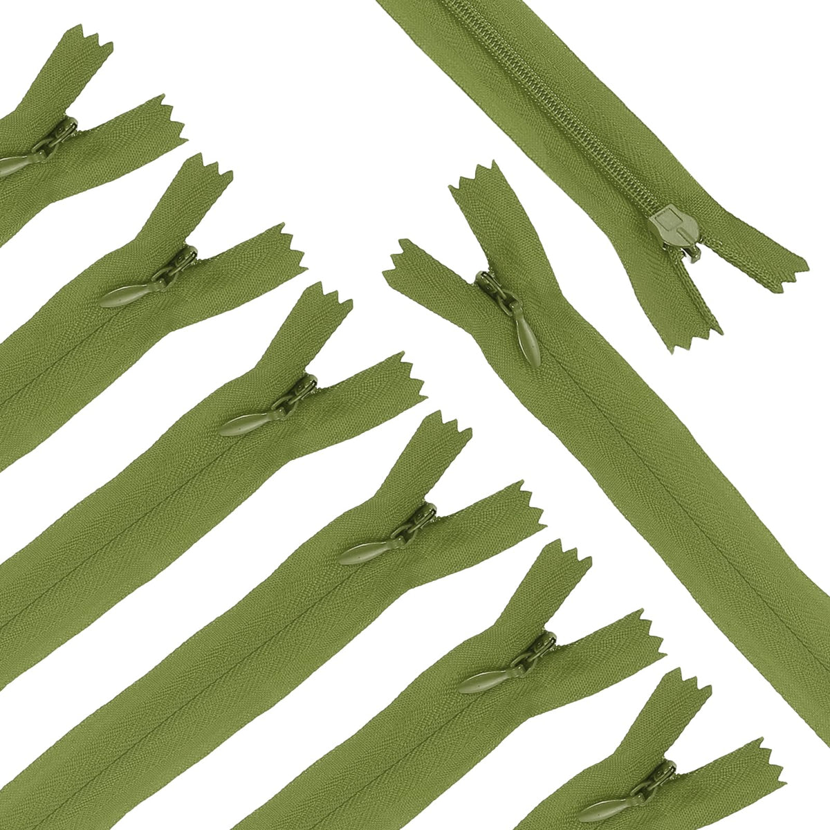 sourcing map 10Pcs 30cm/12-Inch Nylon Coil Zippers, #3 Closed End Separating Jacket Zippers Bulk Frame Replacement for Tailor Sewing Bag Craft - image 1