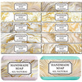 CREATCABIN Gold Marbling Soap Wrappers | 100 Pcs Handmade Soap Labels