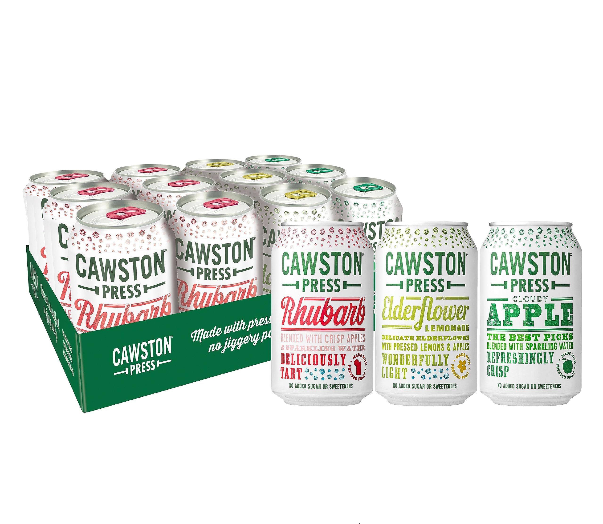 Cawston Press Sparkling Juice Variety Pack - 12 x 330ml Cans