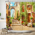 Jolof Store Garden Flower Shower Curtain | Waterproof Polyester | 180x200cm
