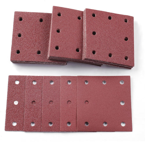 Sruhrak 50-Piece Sanding Sheets – 110x115mm Stick and Peel Sandpaper Set