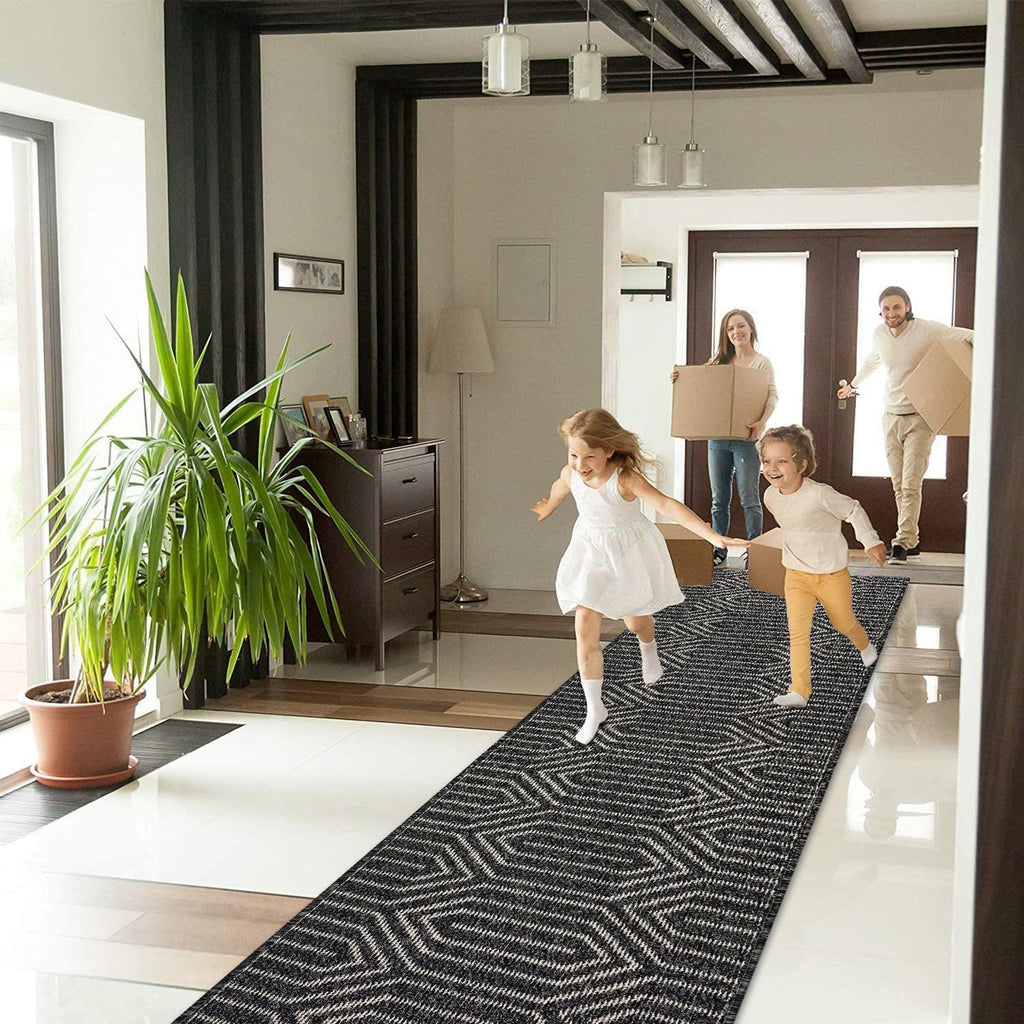 Cekene Hallway Runner Rug – 65x300cm Non-Slip Washable Kitchen Carpet