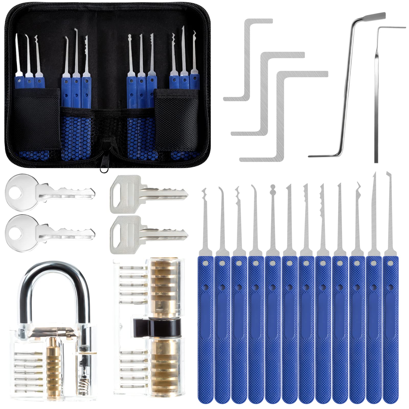 Eventronic 17-Piece Lock Pick Set with 2 Practice Locks |