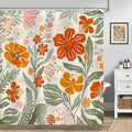 Bonhause Boho Floral Shower Curtain | Waterproof Polyester, 180x180cm