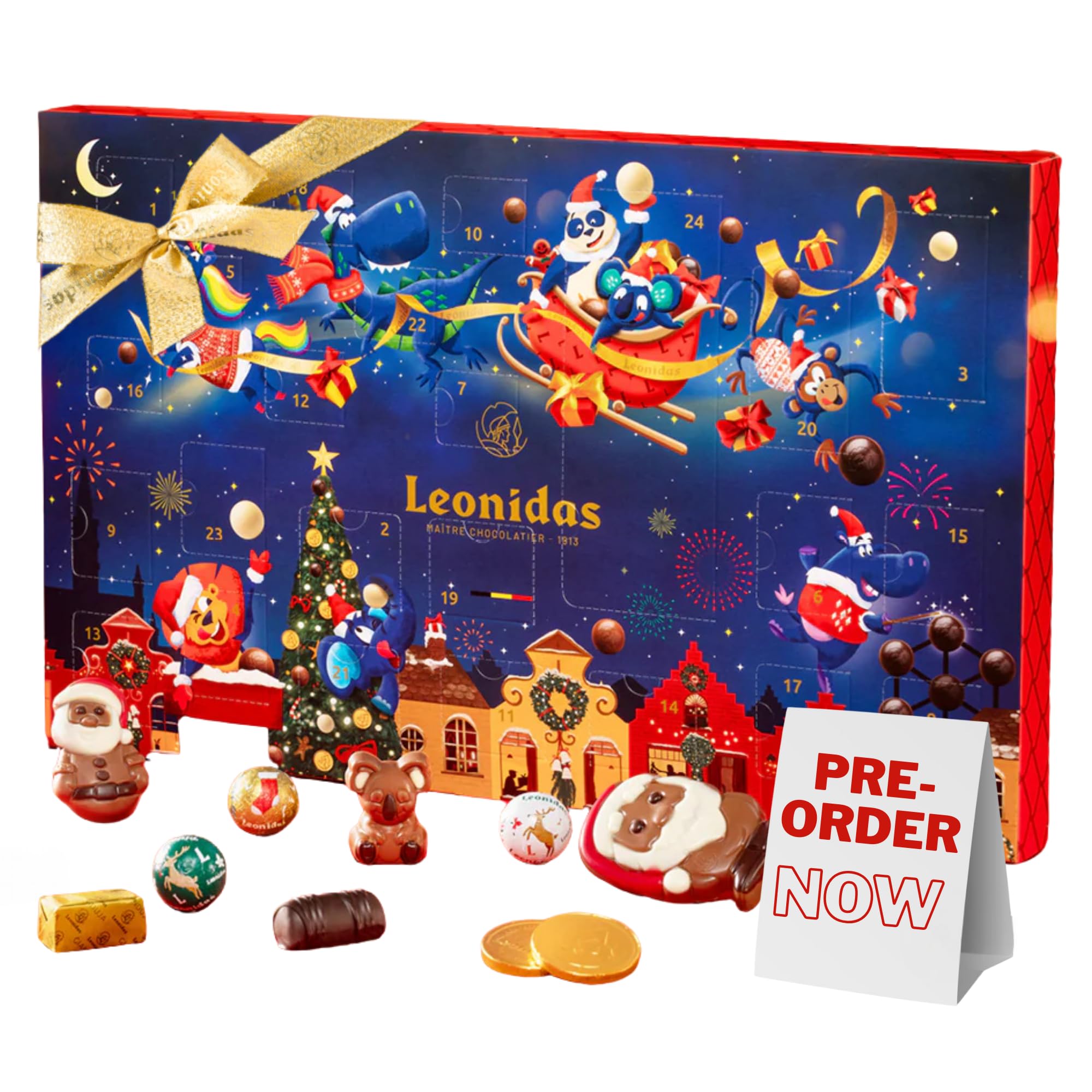 Leonidas Belgian Chocolate Advent Calendar | 24 Piece Luxury Gift, 335g