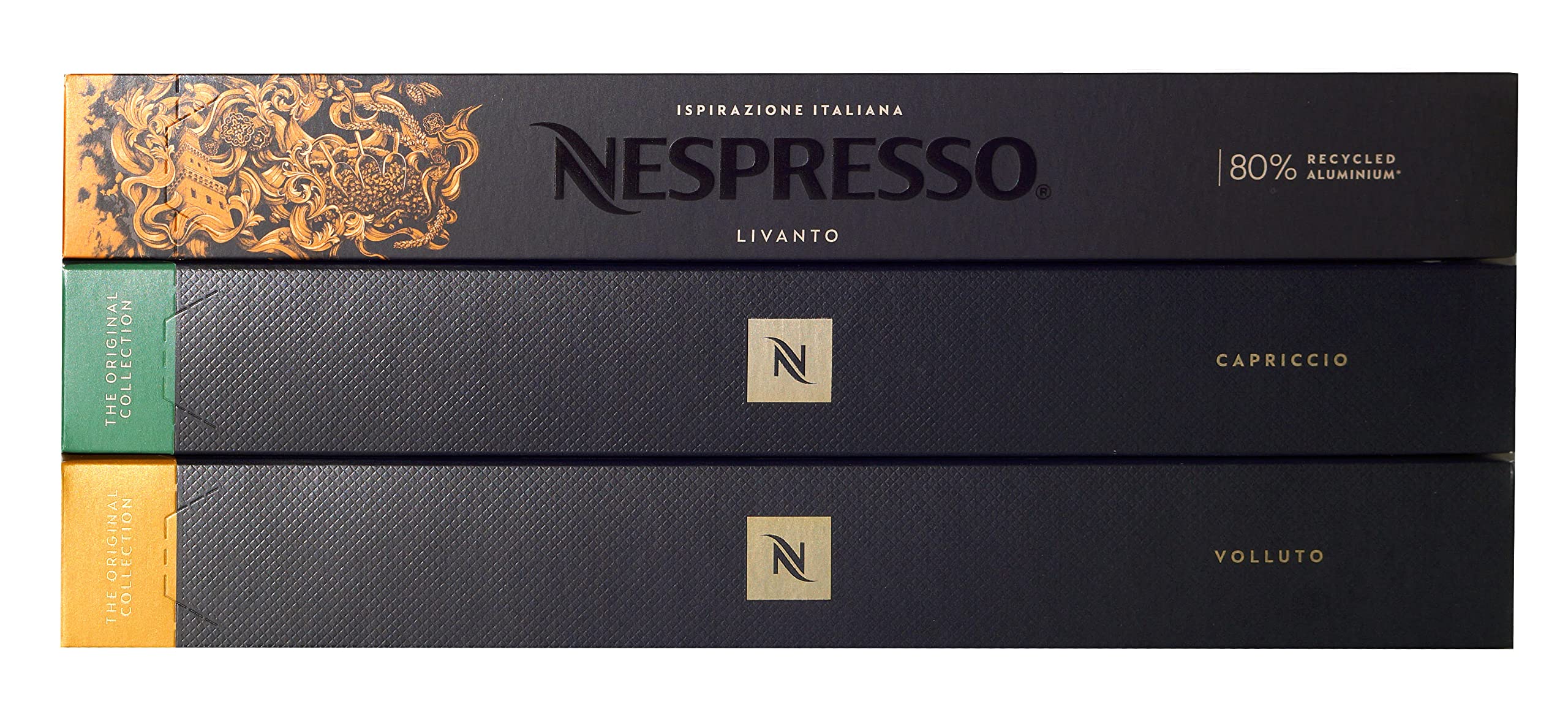 Nespresso Original Line Coffee Pods - Livanto Volluto Capriccio 30 Pack