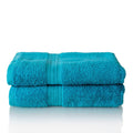 Glart Premium Cotton Bath Towels – Set of 2 Soft Terry Towels, Turquoise