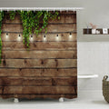 Simpomsy Garden Shower Curtain | Rustic Wooden Door Waterproof Polyester