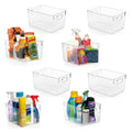CLEARSPACE Clear Plastic Storage Bins for Pantry and Fridge | 8 Pack