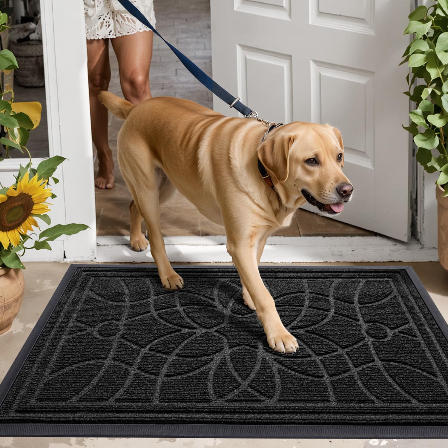 DEXI Door Mat 60x90cm | Heavy Duty Non-Slip Rubber Entrance Rug