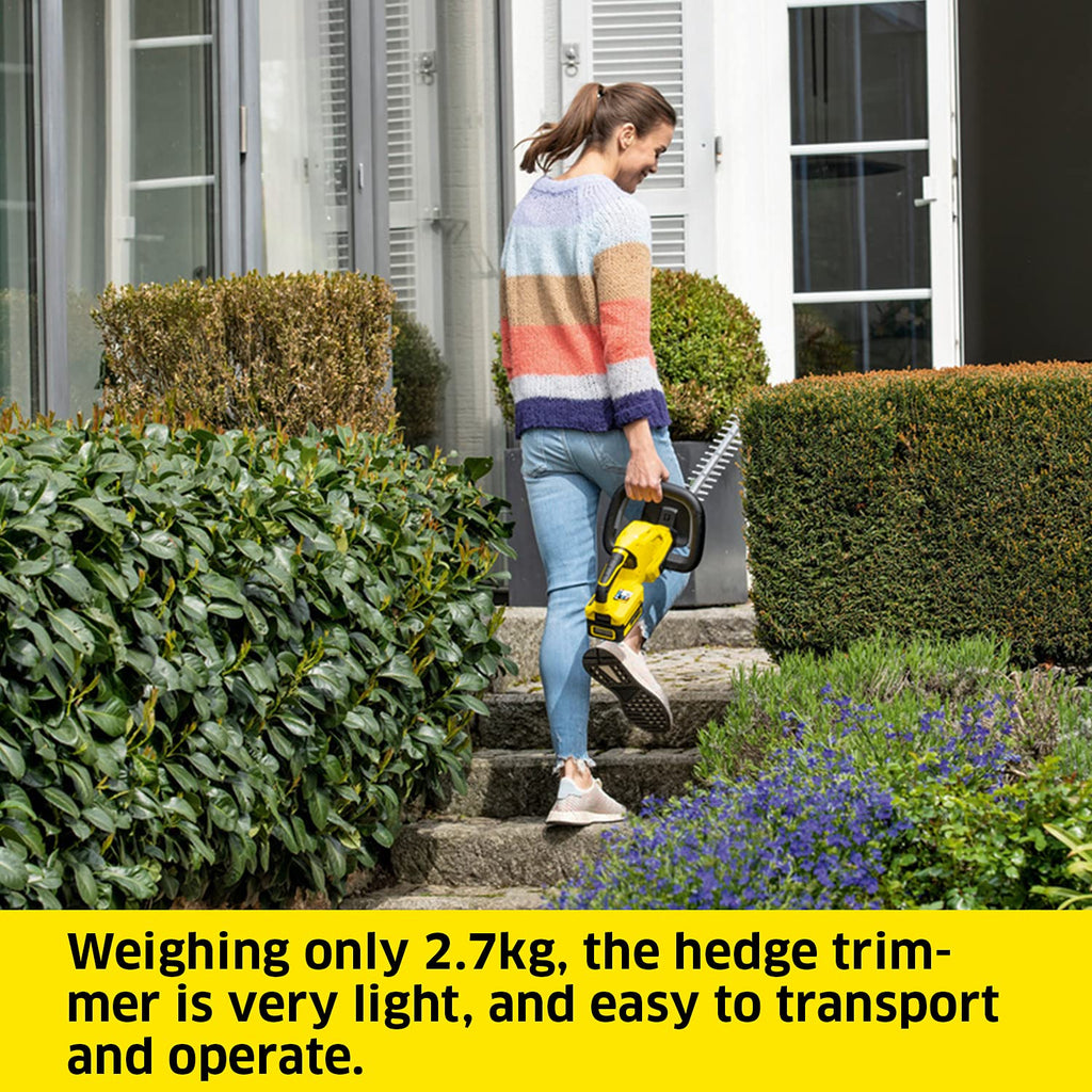 Kärcher HGE 18-45 Cordless Hedge Trimmer | 45cm Diamond-Ground Blade