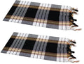 Jolof Store 2-Pack Peshtemal Hammam Towel – 100% Cotton Black Chequered
