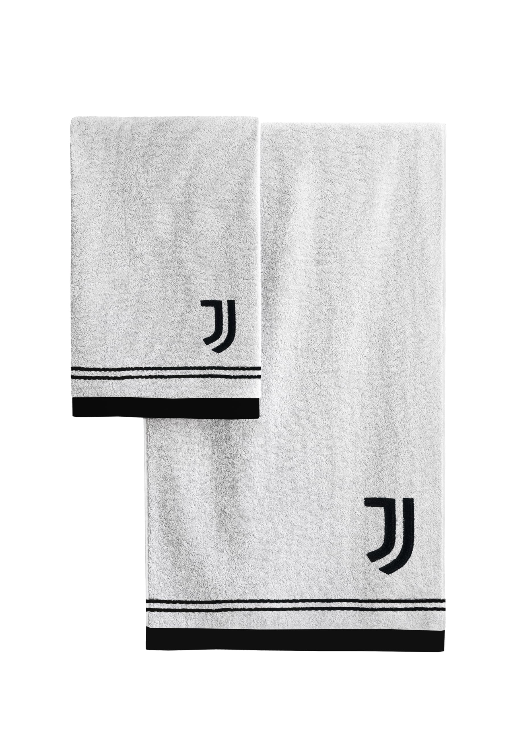 Juventus Official Cotton Bath Towel Set - Face and Bidet Towels, 2 Pack
