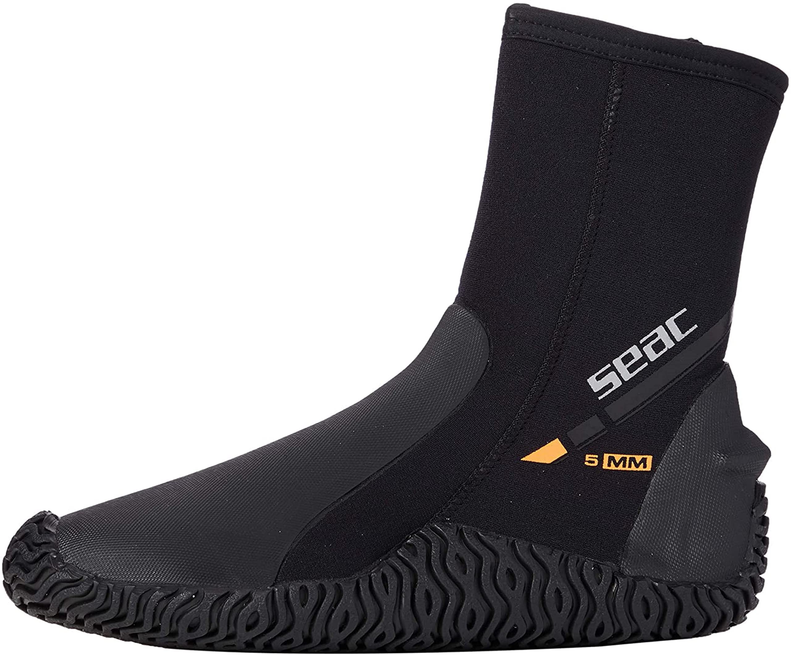 SEAC Basic HD 5mm Neoprene Diving Boots with Side Zip and Rigid Sole