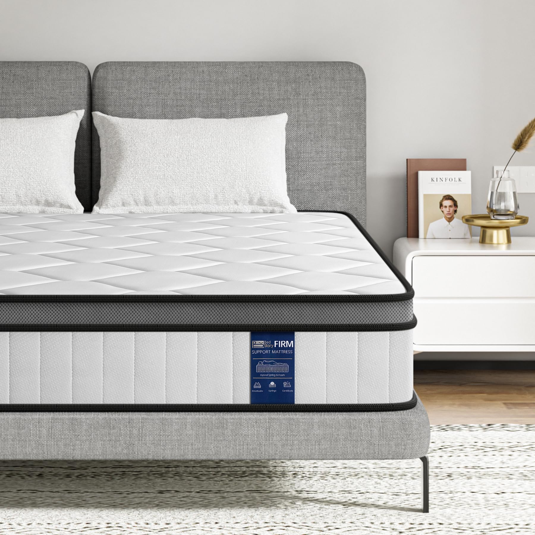 BedStory Single Hybrid Mattress – 90x190cm Pocket Sprung Medium Firm